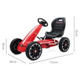 Detská šliapacia motokára Go-kart Milly Mally Abarth červená Červená 