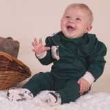 Dojčenské bavlnené tepláčky Nicol Bambi zelená 56 (0-3m)