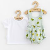 Mušelínový dojčenský set Kraťasy a Tričko New Baby Avocado zelená 62 (3-6m)