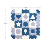 Penové puzzle podložka ohrádka Milly Mally Jolly 3x3 Shapes Blue modrá 