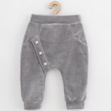Dojčenské semiškové tepláky New Baby Suede clothes sivá 62 (3-6m)
