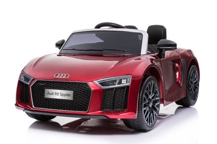 Elektrické autíčko BABY MIX AUDI R8 Spyder MAXI metalíza červené Červená 