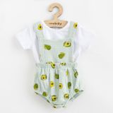 Mušelínový dojčenský set Kraťasy a Tričko New Baby Avocado zelená 62 (3-6m)